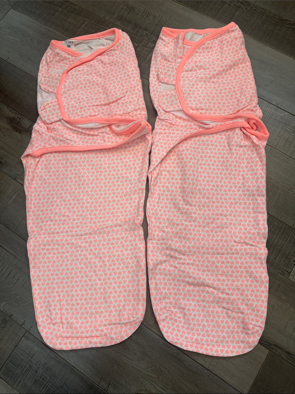 Carter's Coral Heart Swaddle Sack
